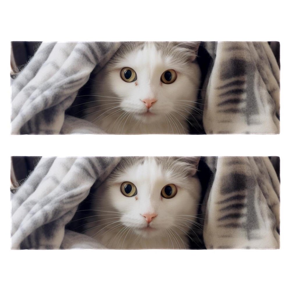 VTGHDEEQ Gym Towels,Hand Towels,Workout Towels for Gym Bag,Blanket and Cat,2-Pc, 11.5x32 in, K5bi3ehreqeh, Vf0x6vmecdgk