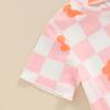 0-3T Toddler Baby Girl Summer Clothes Short Sleeve Floral Tshirt Tops and Shorts Set Oversized Outfit Boho Clothes (C-Purple, 6-12 Months) view 4