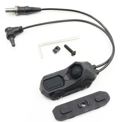 LThyzszb Tactical Dual Remote Pressure Switch Compatible with Crane Laser & SF M300/340/M600/640DF Weapon Lights and Lasers (Crane Laser Plug-Black)