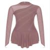 vastwit Women's Lyrical Dance Costume Long Sleeve Mesh Figure Skating Dress Backless Ballet Dance Leotard DustyPinkType F Large view 3
