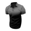 NineFit Basics Men's 2024 Quarter Zip Pullover Short Sleeve Polos Shirts Summer Beach Golf Shirt Classic Golf Shirts Lightweight Knitting Golf Shirts Sun Protection Hiking Fishing Sports Top Grey, X-Large view 3