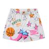 DIOTSR Mens Graphic Basketball Shorts Elastic Waistband Athletic Running Active Shorts Casual Streetwear (01 Star-Cream,Large) view 1