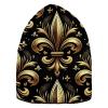 Knit Winter Beanie Hat Royal-Fleur-de-lis Warm Reversible Beanie Cap view 1
