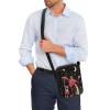 TODIYADDU Red Mushroom Messenger Bag for Women Crossbody Purse Frog Butterfly Shoulder Bag with Zipper Closure Waterproof Travel Sling Bag for Watch Cards Lipstick Small Cell Phone Purse Wallet view 2