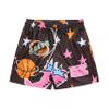 DIOTSR Mens Graphic Basketball Shorts Elastic Waistband Athletic Running Active Shorts Casual Streetwear (01 Star-Coffee,X-Large) view 1