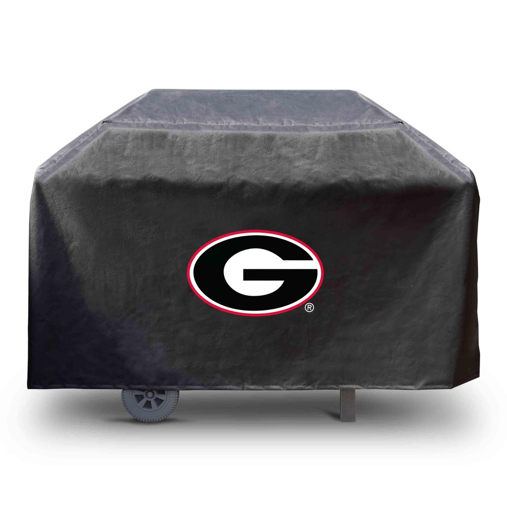 FANMATS 41193 Georgia Rectangular Grill Cover - Fits 3 and 4 Burner Grills - 68in x 21in x 35in