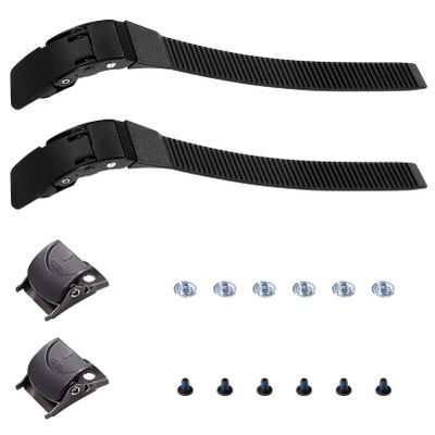 balacoo 2 Set Roller Skate Strap Replacement Inline Roller Skate Shoes Energy Strap Buckles with Screws, Nuts for Men Women Kids Skating Parts, 28.00X2.50X1.20CM, Black, NX58YO1171LWF