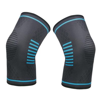 KOMBIUDA 2pcs Elastic Knee Sleeve for Sports Breathable Multi-use Knee Brace for Running Cycling Yoga and Climbing Comfortable Support for Joint Lake