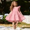 Arshiner Toddler Girl Summer Dress High Low Twirl Tiered Casual Boho Tie Back Sundress Pink Size 5 view 4