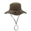HOPSOOKEN Waterproof Bucket Rain Hat for Women Wide Brim UV Protection Foldable Mesh Soft Boonie Beach Fishing Cowboy Hat Men (ArmyGreen,L) view 1