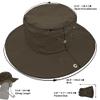 HOPSOOKEN Waterproof Bucket Rain Hat for Women Wide Brim UV Protection Foldable Mesh Soft Boonie Beach Fishing Cowboy Hat Men (ArmyGreen,L) view 3