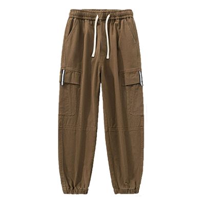Maiyifu-GJ Men's Cargo Joggers Pants Elastic Waist Drawstring Multi Pockets Sweatpants Casual Athletic Trousers Streetwear (Coffee,3X-Large)