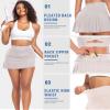 Pleated Tennis Skirts for Women High Waisted Athletic Golf Skorts with Pockets Shorts Running Workout Clothes (Grey-1, L) view 4