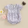 Mommy and Me Matching Dresses Short Sleeve Square Neck Tie Dye Floral Print Dress Family Matching Sundress Outfits (Women, Purple C, M) view 2