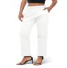 Urban CoCo Women's High Waist Work Pants Business Casual Office Dress Pants Trousers with Pockets(L,White), Large view 4