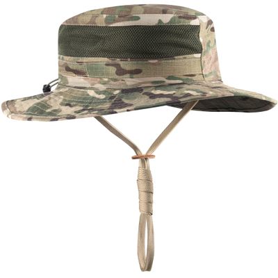 GLORYFIRE 2024 Update Boonie Hat Military Tactical Boonie Hats for Men Women Hunting Fishing Outdoor with Breathable Mesh Hole Camo