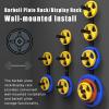 Wall Mount Barbell Plate Rack Space Saving, Multifunctional Barbell Plate Holder, Fitness Equipment Storage Rack, 250kg Strong Bearing Capacity (Size : 4 levels) view 2