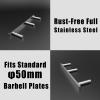 ARCVOX Stainless Steel Barbell Plate Rack Wall Mount, Barbell Plate Storage Rack Hanger, Space Saving Barbell Plate Holder, Heavy Duty Fitness Gear Storage (Size : 4 Levels) view 4