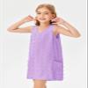 Batermoon Girls Swim Cover Up Swiss Polka Dot Summer Beach Dress V Neck Boho Cute Dresses with Pockets 4-14 Years view 2