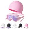 KELINFONG Swimming Goggles Anti Fog Spray Anti Uv Wide View No Leaking for Swimming Goggles Women Pool Toys Swimming Cap view 4