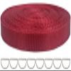 ZHFMILY 3/8 inch Maroon Webbing Strap-10 Yards-10mm Flat Heavyweight Webbing Cloth Fabric Strapping for Handbag, Seatbelt Strap, Lawn Chair,Dog Leash, DIY Projects, Crafts, Sewing(#248) view 1