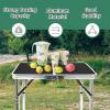Camp Field Aluminum Folding Small Table, Adjustable Height Lightweight Portable Camping Table for Picnic Beach Outdoor Indoor (Small) (BlackB) view 3