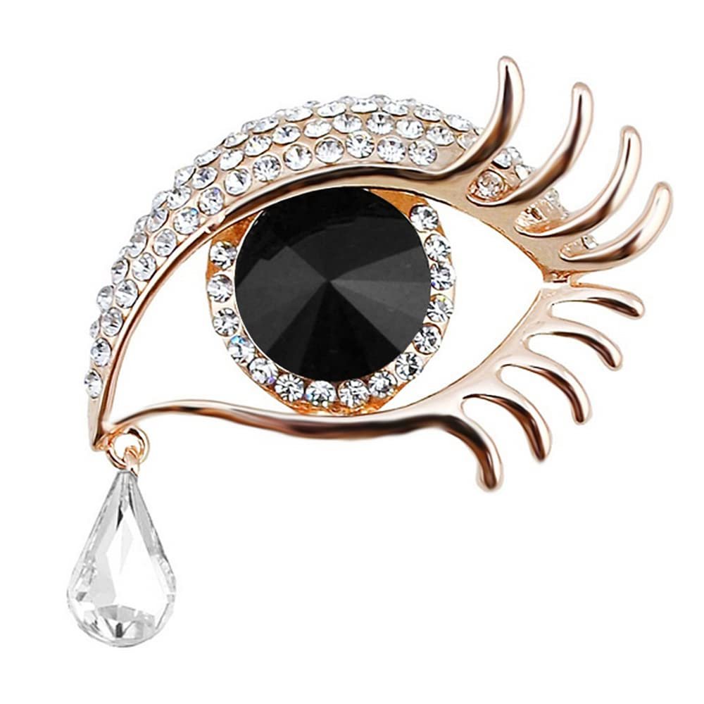 WCB1FPu Women's Brooches Pins Vintage Rhinestone Brooch Eye Alloy Electroplating Pin Women's Clothing with Brooch
