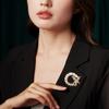 WCB1FPu Ladies Brooch Personality Brooch Diamond Pearl Butterfly Brooch Temperament Fashion Corsage Fixed Clothes Pin (B) view 2