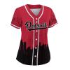 Custom Baseball Jersey for Women Hockey City Skyline Design Hip Hop Button Down Shirt Stitched/Printed Personalized Name & Number Fans Gift for Hockey Mom Women Girls S-4XL view 2