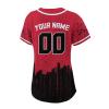 Custom Baseball Jersey for Women Hockey City Skyline Design Hip Hop Button Down Shirt Stitched/Printed Personalized Name & Number Fans Gift for Hockey Mom Women Girls S-4XL view 3