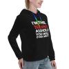 I'M The Nicest Asshole You'Ll Ever Meet Women'S Hoodie Basic Pullover Hoodie Loose Fit Ultra Soft Hooded Sweatshirt With Pockets Black view 3