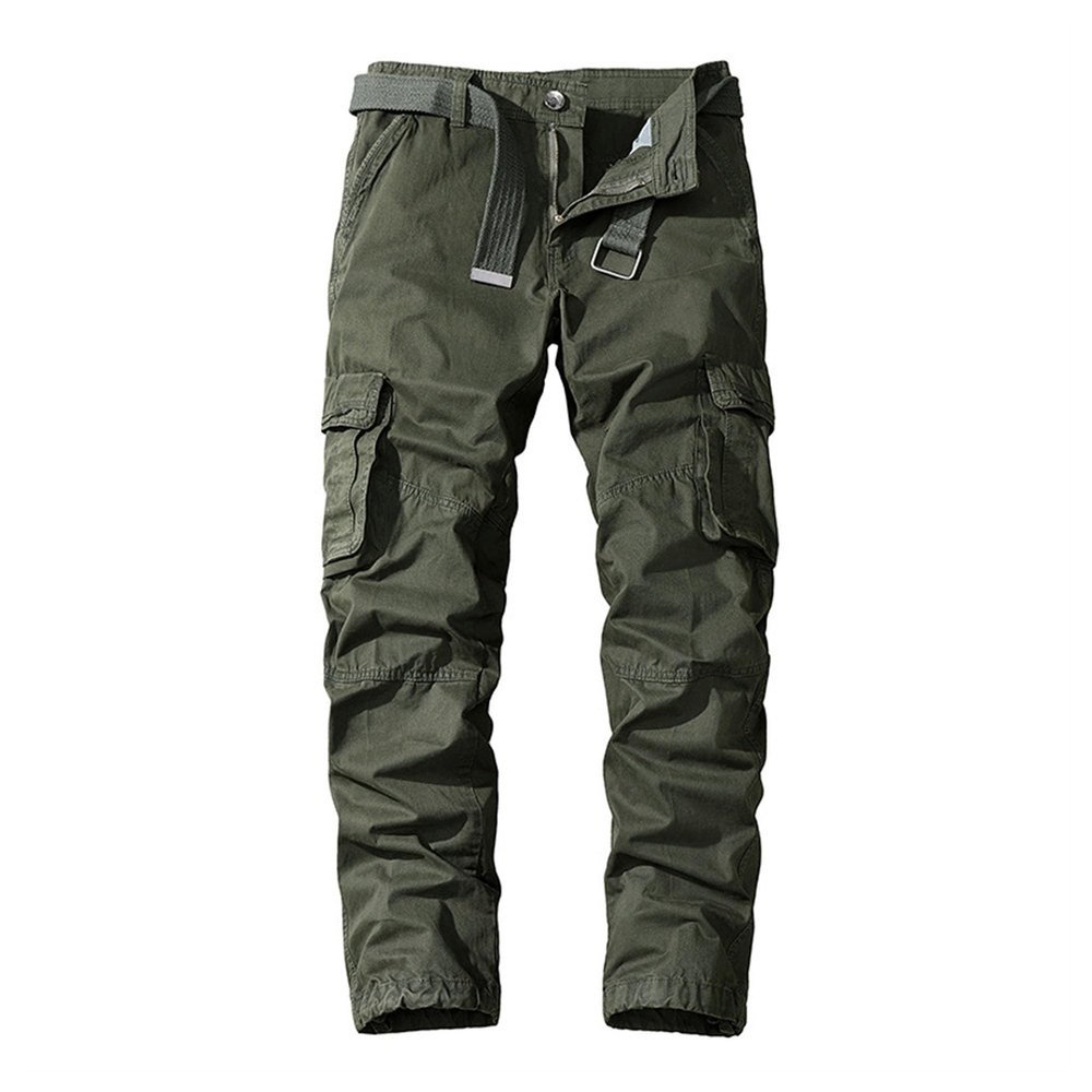Maiyifu-GJ Men's Casual Military Pants Multi Pockets Cargo Hiking Trousers Elastic Waist Lightweight Joggers Sweatpants (Army Green,36)