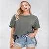 EXLURA Womens Summer Oversized T Shirts 2025 Casual Short Sleeve Loose Maternity Tops Crewneck Tunic Plus Gym Workout Top Dark Grey view 3