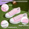 Adokoo Canvas Tennis Shoes for Women Low Top Casual White Bright Pink Sneakers for Women Lace Up Fashion Comfortable Walking Shoes (Bright Pink,10) view 3