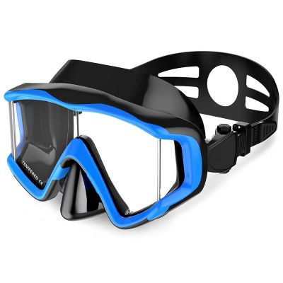 GeRRiT Snorkeling Gear, Diving Mask Anti-Fog Swimming Snorkel Mask Suitable for Adults Scuba Dive Swim Snorkeling Goggles Masks, Blue