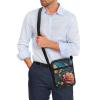 TODIYADDU Rose Butterfly Messenger Bag for Women Floral Galaxy Shoulder Bag with Adjustable Straps Lightweight Sling Purse Chest Bag for Daily Items Portable Crossbody Phone Bag Trendy Handbags view 3