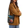 TODIYADDU Rose Butterfly Messenger Bag for Women Floral Galaxy Shoulder Bag with Adjustable Straps Lightweight Sling Purse Chest Bag for Daily Items Portable Crossbody Phone Bag Trendy Handbags view 4