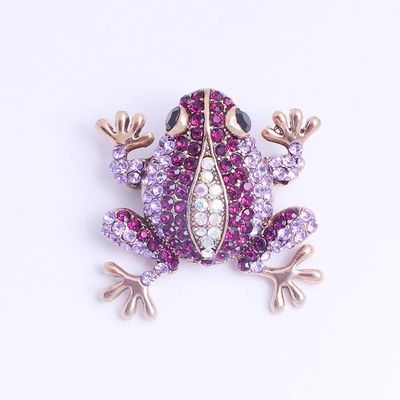 WCB1FPu Women's Brooch Individual Gender Needle Rhinestone Creative Cute Frog Brooch Animal Corsage Brooch (C)