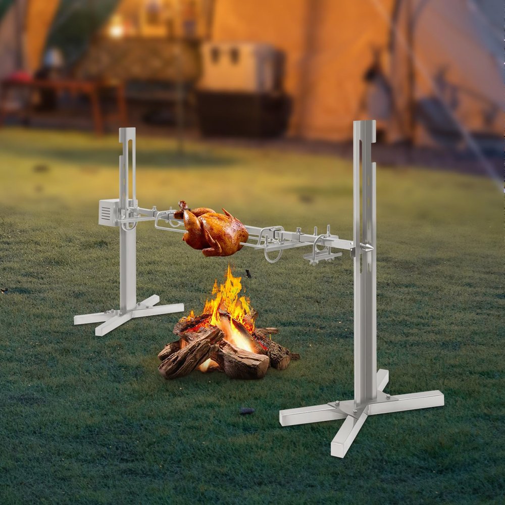53" Spit Roaster Rotisserie Pig Lamb Roast BBQ Picnic Cooker Grill 110v Electric BBQ Large Spit Roaster Outdoor Picnic Cooker Pig Lamb Grill Outdoor Party Campfire Barbecue