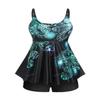 ROSE GAL Womens Plus Size Curve Butterfly Padded Boyleg Modest Tankini Swimsuit(Black_5/5X) view 1