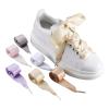 1Pair Satin Shoe Laces Flat Silk Ribbon Shoelaces Width Boots Sneakers Laces For Shoes Length (Color : Black, Size : 120cm) view 4