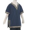 CAMDOM Boys Renaissance Viking Pirate V Neck Shirt Medieval Knight Costume Tops view 3