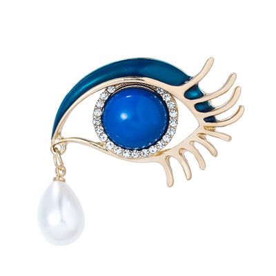 WCB1FPu Women's Brooches Pins Vintage Rhinestone Brooch Eye Alloy Electroplating Pin Women's Clothing with Brooch