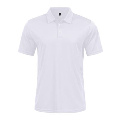 GYMELITE Men's Golf Polo Shirt Short & Long Sleeve Polo Shirts Dry Moisture Wicking Performance Outdoor Casual Collar Shirt(SS-WT S)