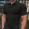 GYMELITE Men's Golf Polo Shirt Short & Long Sleeve Polo Shirts Dry Moisture Wicking Performance Outdoor Casual Collar Shirt(SS-WT S) view 2
