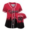 Custom Baseball Jersey for Women Hockey City Skyline Design Hip Hop Button Down Shirt Stitched/Printed Personalized Name & Number Fans Gift for Hockey Mom Women Girls S-4XL view 1
