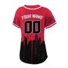 Custom Baseball Jersey for Women Hockey City Skyline Design Hip Hop Button Down Shirt Stitched/Printed Personalized Name & Number Fans Gift for Hockey Mom Women Girls S-4XL view 3