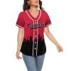 Custom Baseball Jersey for Women Hockey City Skyline Design Hip Hop Button Down Shirt Stitched/Printed Personalized Name & Number Fans Gift for Hockey Mom Women Girls S-4XL view 4