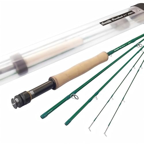 Aventik Riverbend Series Fly Rod IM8 Graphite Blank 0/1/2/3/4/5/6/7/8 wt Rods, 6/7/8/9/10ft Lightweight Fly Fishing Rod Medium Fast Action (6'1'' LW0/1 with Extra Tip)