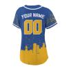 Custom Baseball Jersey for Women Hockey City Skyline Design Hip Hop Button Down Shirt Stitched/Printed Personalized Name & Number Fans Gift for Hockey Mom Women Girls S-4XL view 3